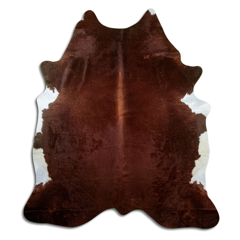 Brown cowhide rug L
