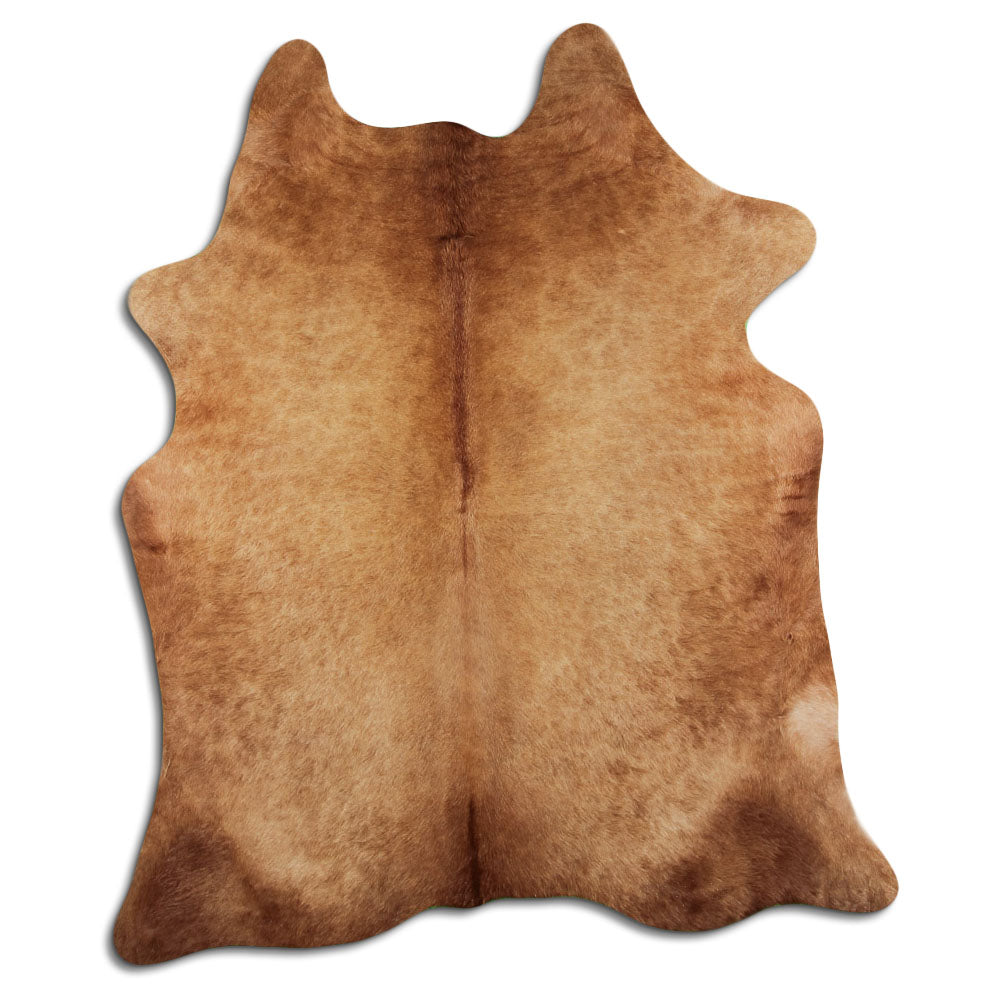 Brown cowhide rug L