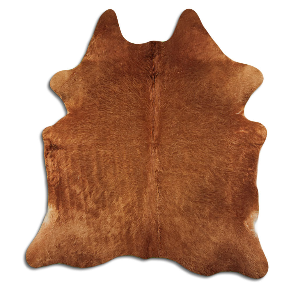 Brown cowhide rug L