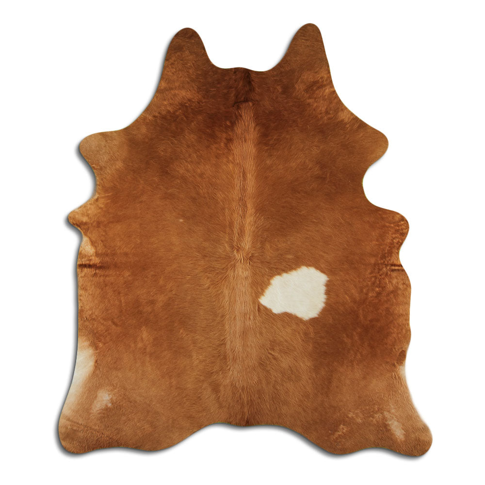 Brown cowhide rug XL