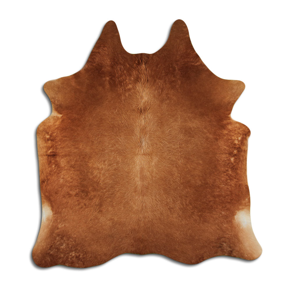 Brown cowhide rug L