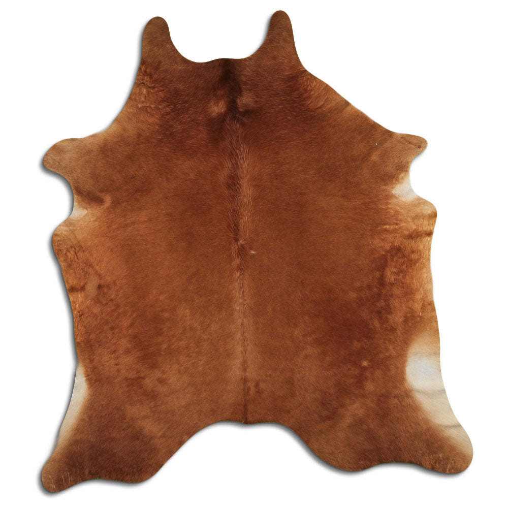 Brown cowhide rug XXL