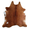 Brown cowhide rug L