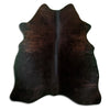 Brown cowhide rug M