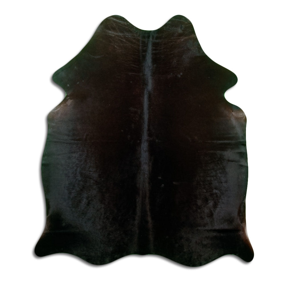 Brown cowhide rug M