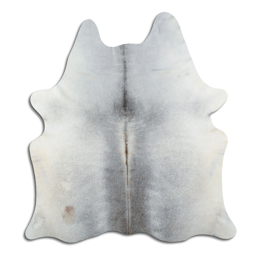 Grey cowhide rug L