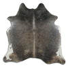 Grey cowhide rug L