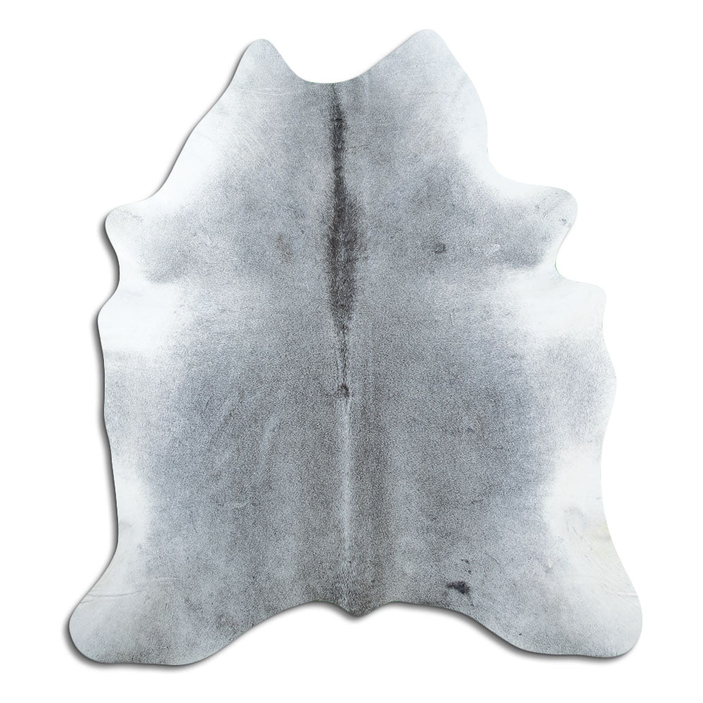 Grey cowhide rug L