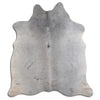 Grey cowhide rug L