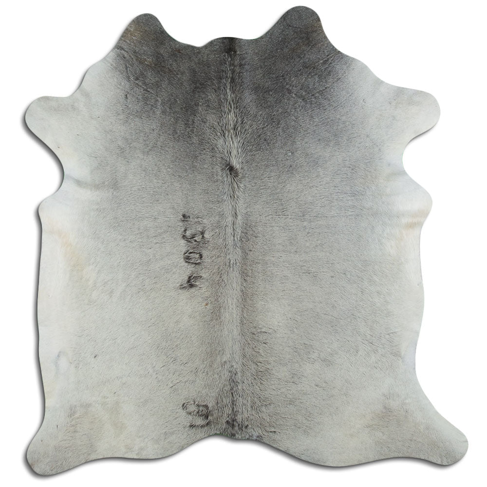 Grey cowhide rug L