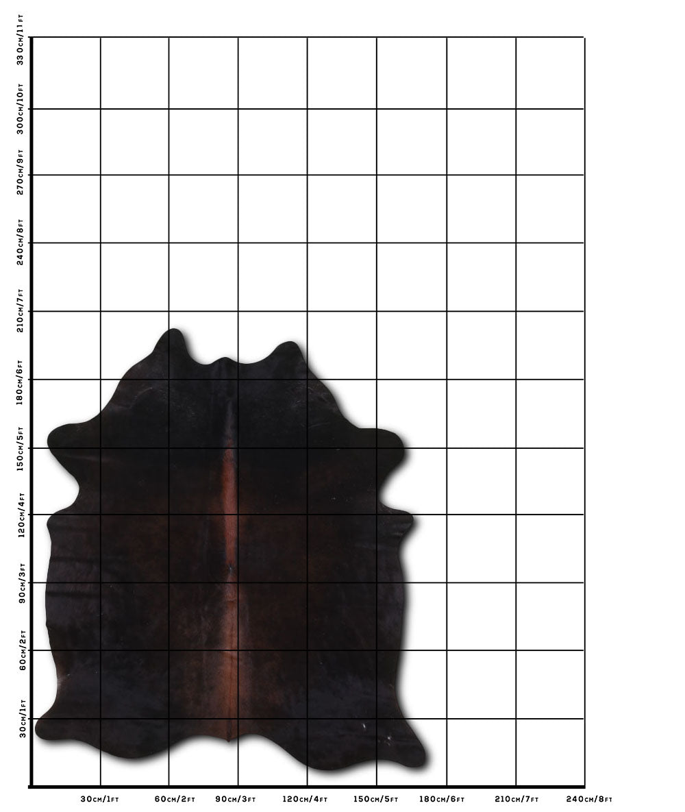 Rudas karvės kailis L