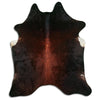 Brown cowhide rug XL