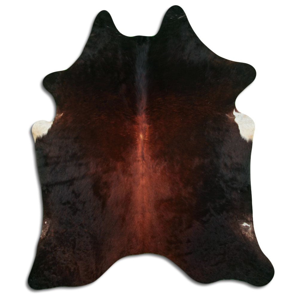 Brown cowhide rug XL