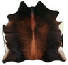 Brown cowhide rug M