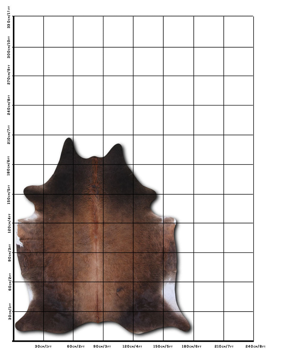 Rudas karvės kailis L