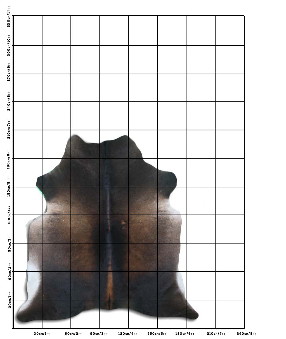 Hnědá hovězí kůže L