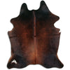 Brown cowhide rug L