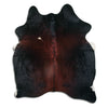 Brown cowhide rug L