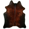 Brown cowhide rug M