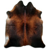 Brown cowhide rug L