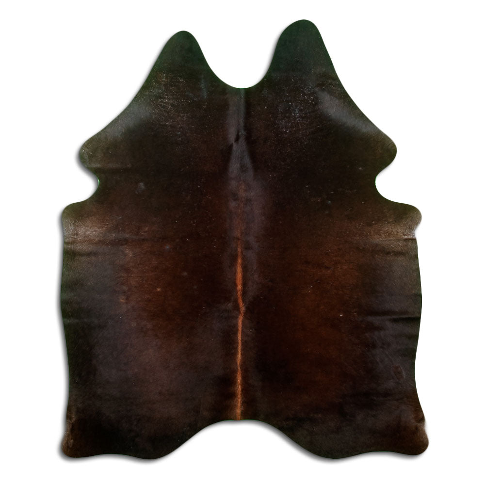 Brown cowhide rug M