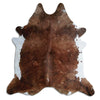 Brown cowhide rug XXL