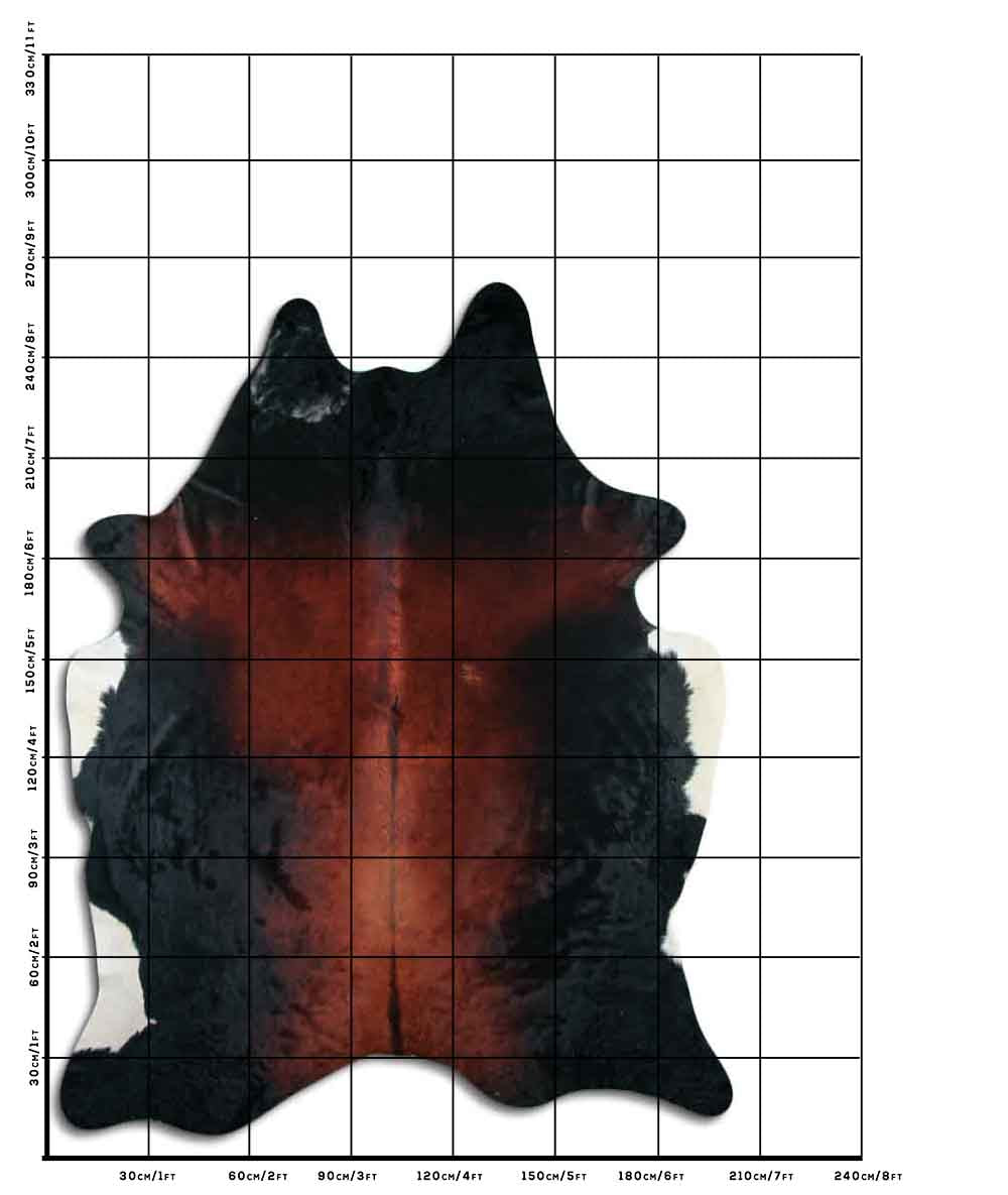 Tříbarevná hovězí kůže XXXL