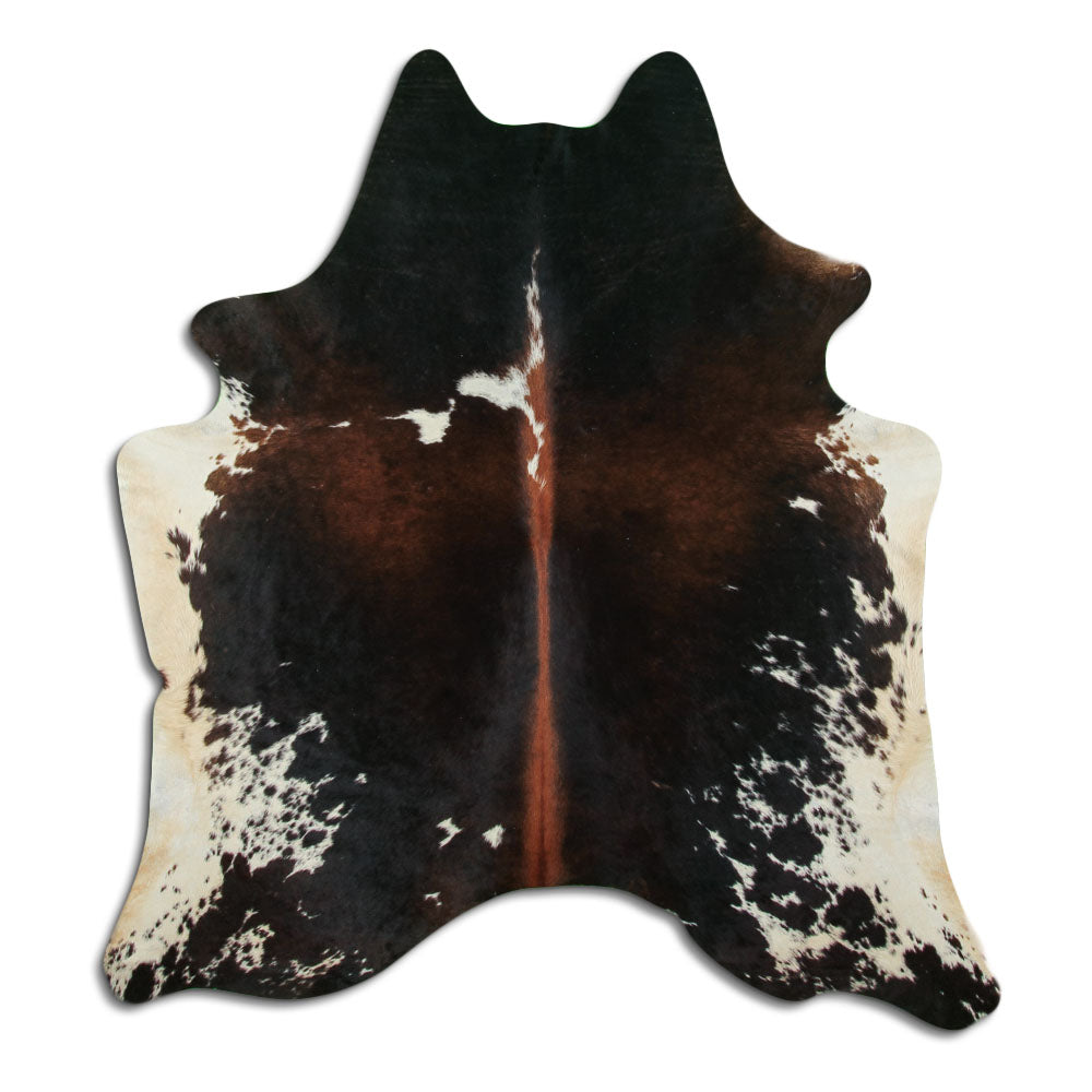 Tricolour cowhide rug L