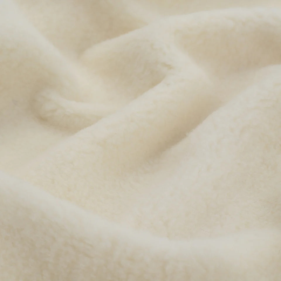 Merino wool blanket "Marzipan" | single layer