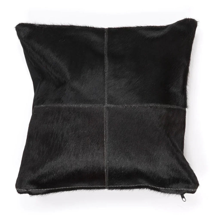 Cowhide Cushion Cover – Black