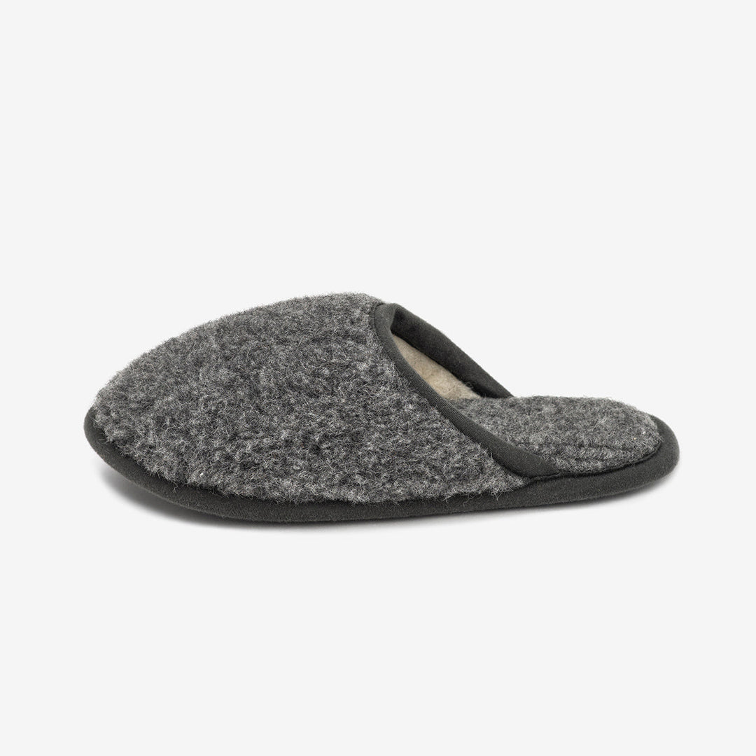 Merino wool slippers Granite
