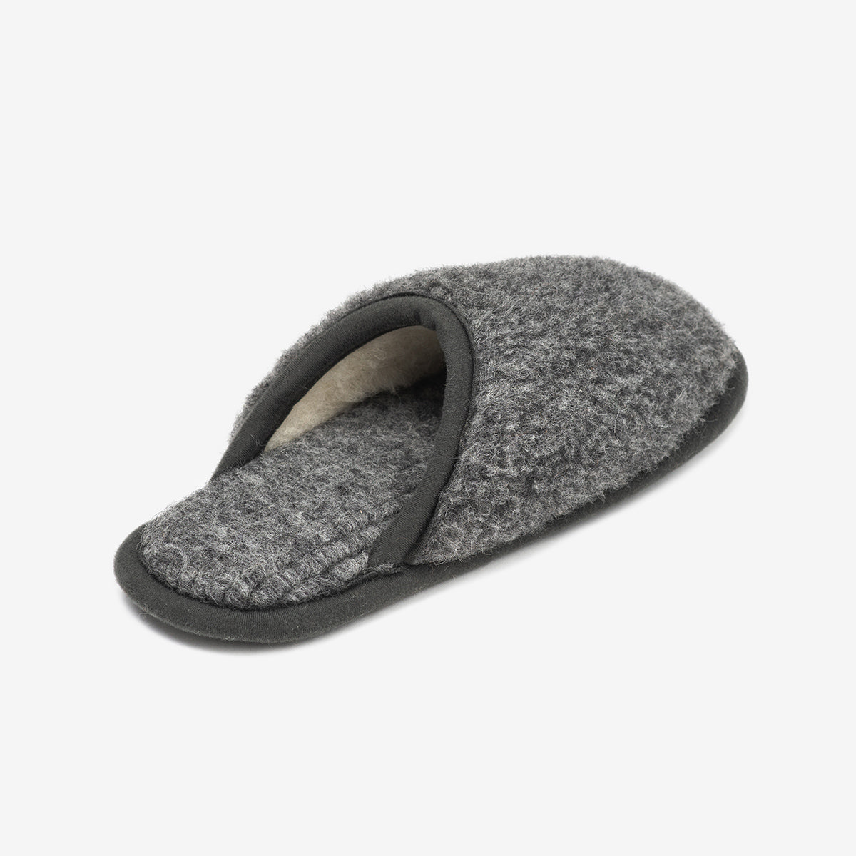 Merino wool slippers Granite