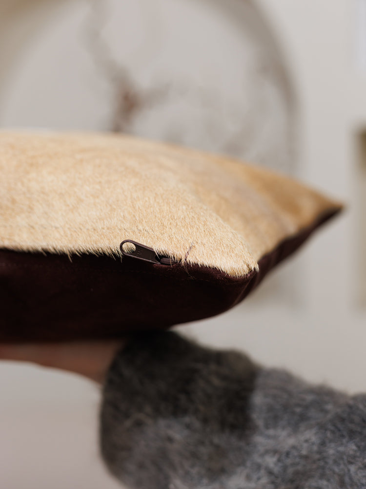 Cowhide Cushion Cover