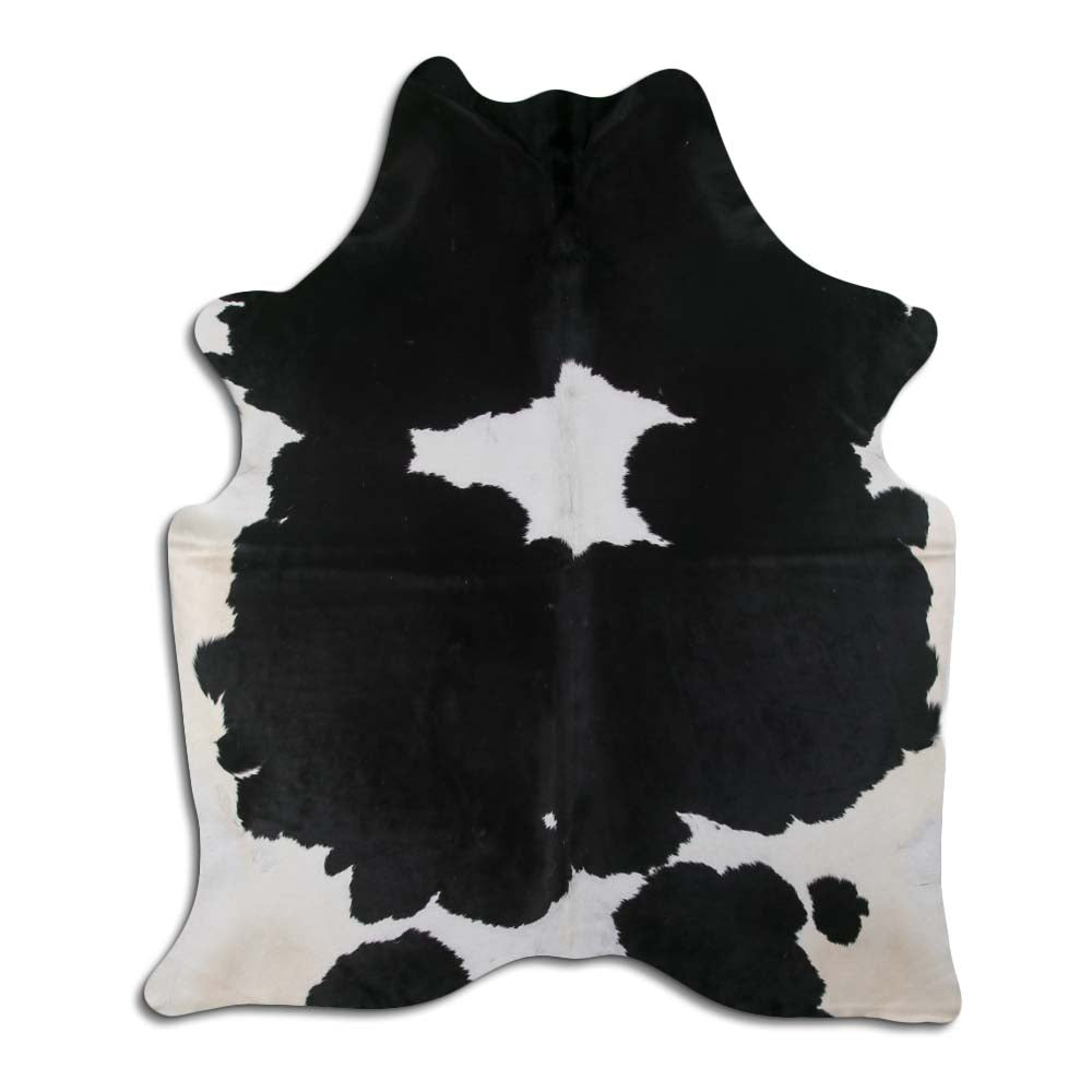 Černá a bílá hovězí kůže XL