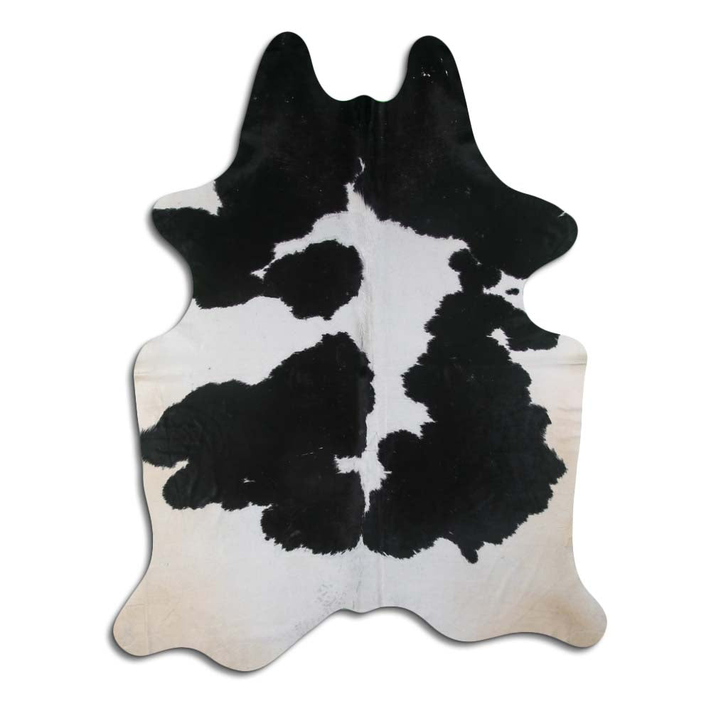 Černá a bílá hovězí kůže XXL