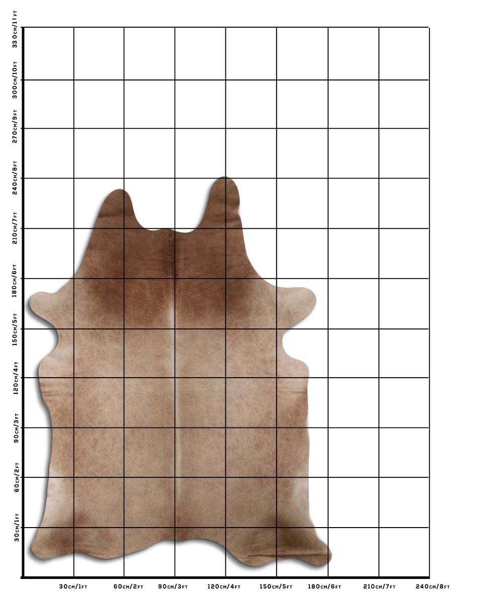 Hnědá hovězí kůže XXL