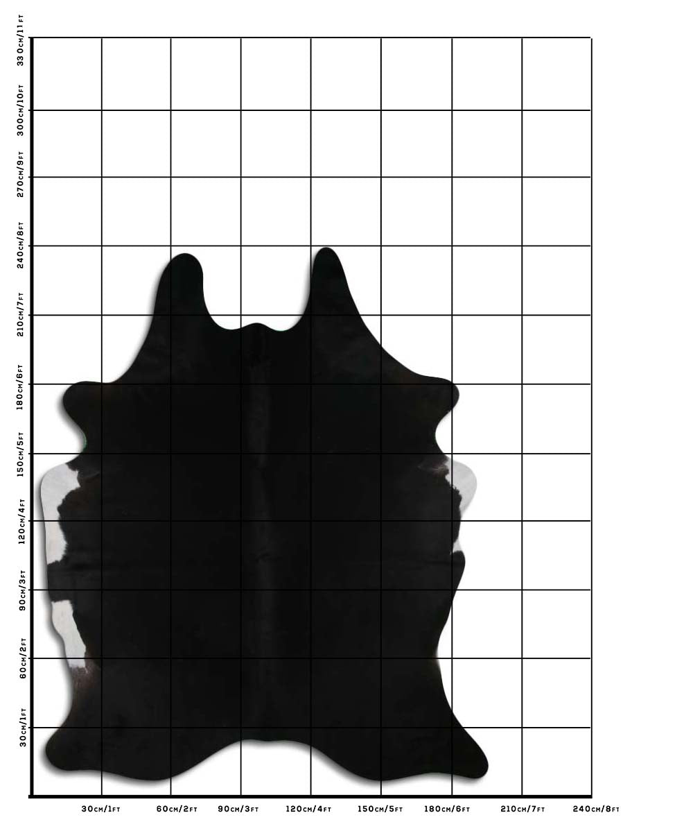 Juodas karvės kailis XXL