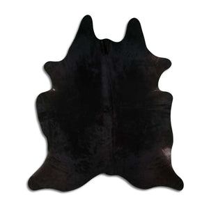 Black cowhide rug XL