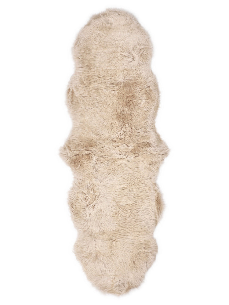 Double New Zealand sheepskin rug 180 × 60 cm – Beige