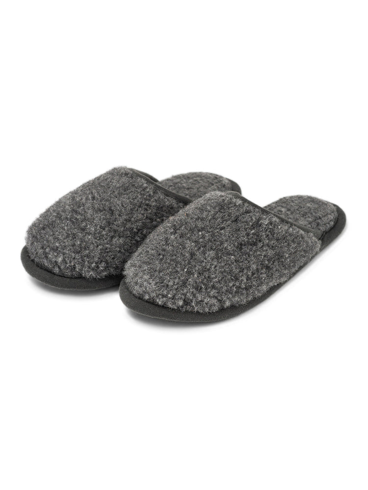 Merino wool slippers Granite